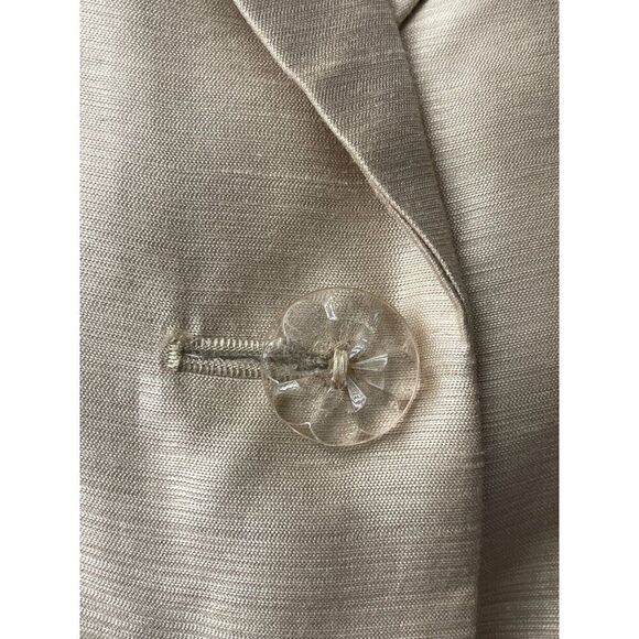 Le Suit Petite Women Champagne Beaded Embroidered 2 Piece Skirt Suit Size 10P - Picture 8 of 13